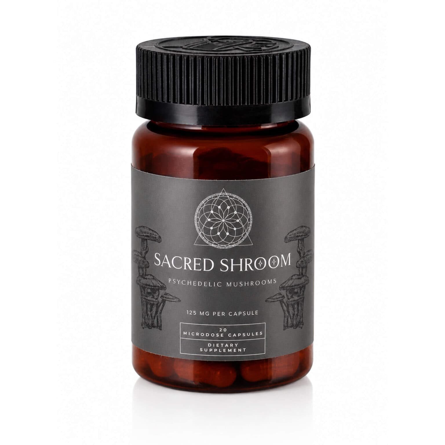 microdose capsules (125mg) 20 capsules sacred shroom