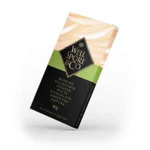 Well Spore & Co White Chocolate Green Tea Matcha Mushroom Bar
