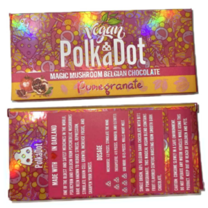 Vegan Polkadot Mushrooms Chocolate Bar – Pomegranate