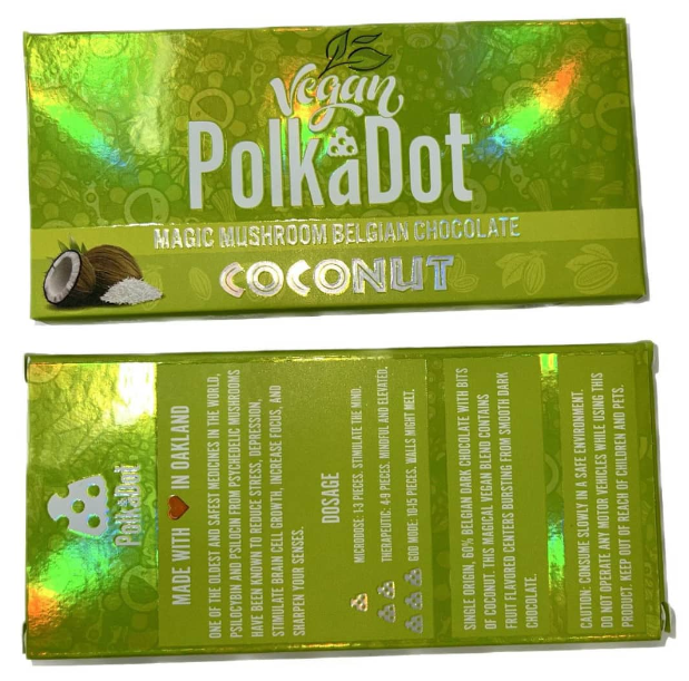 Vegan PolkaDot Magic Mushroom Chocolate – Cococnut