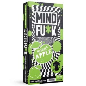 Mindfuck Sour Apple Mushroom Gummies – 5000mg